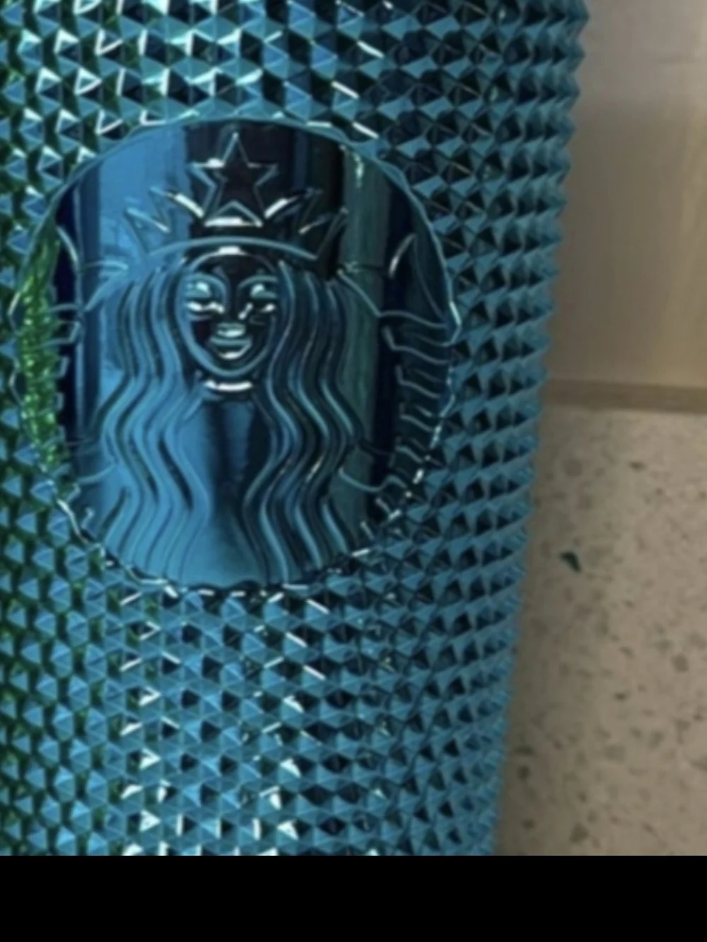 Starbucks Metallic Teal Studded Tumbler with Lid